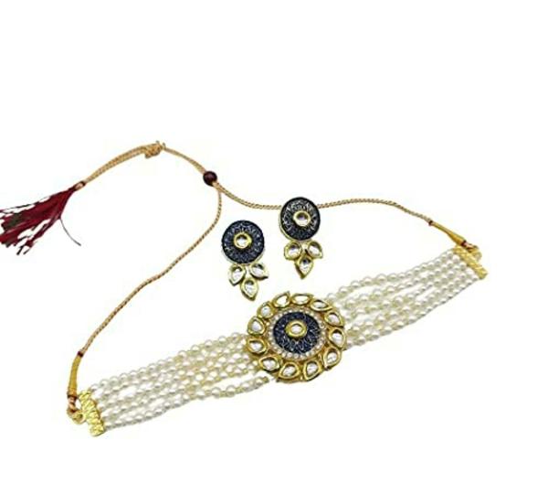 JewelShadi Zinc Jewellery Set (Blue) JioMart