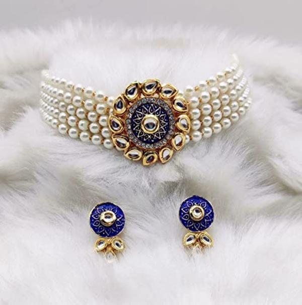 JewelShadi Zinc Jewellery Set (Blue) JioMart