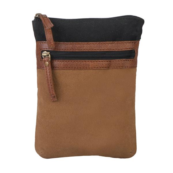 Mona B Canvas Small Messenger Crossbody Vintage Sling Bag with Stylish Design for Women (Brown