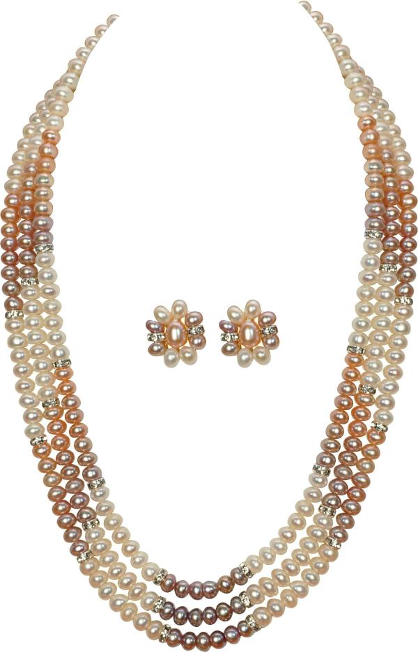 Classique Designer Jewellery Mother of Pearl Jewellery Set (Multi Color