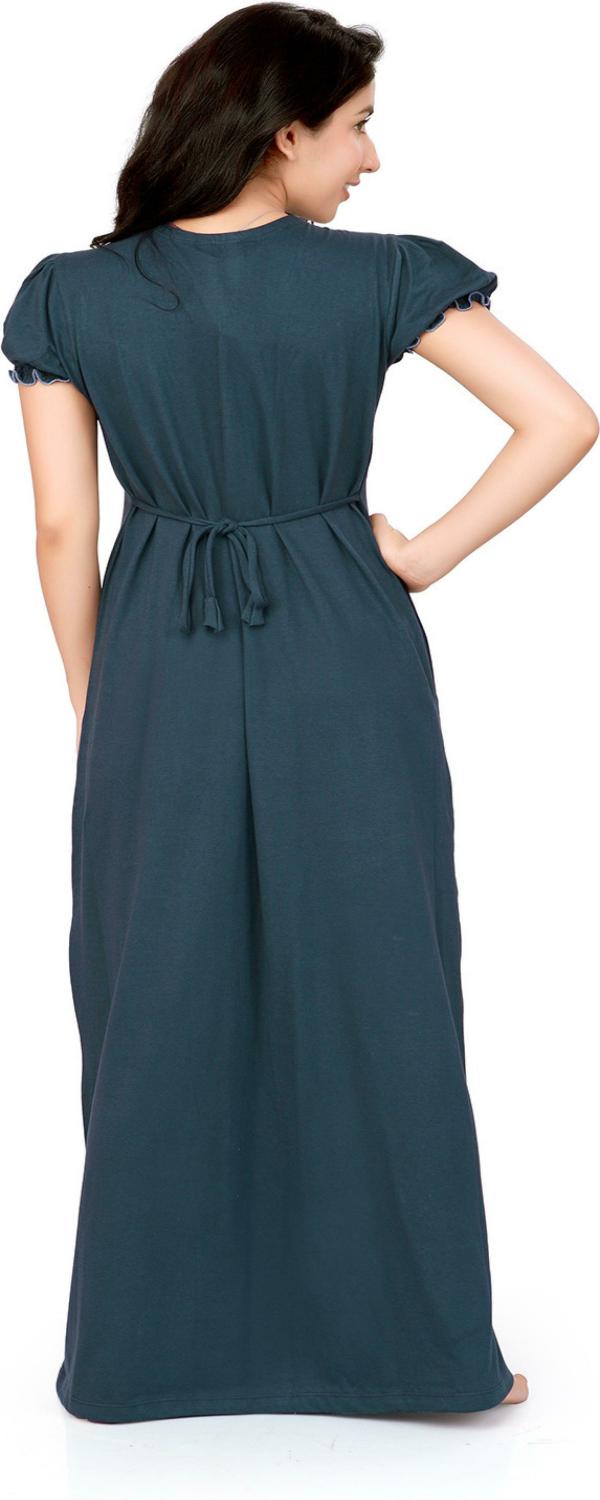 Honeydew Women Navy Hosiery Single Nighty JioMart