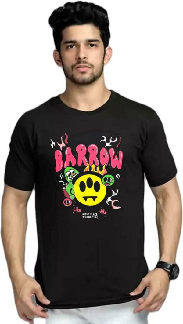 Deccan Store Men Black Graphic Print Cotton Blend Round Neck TShirt