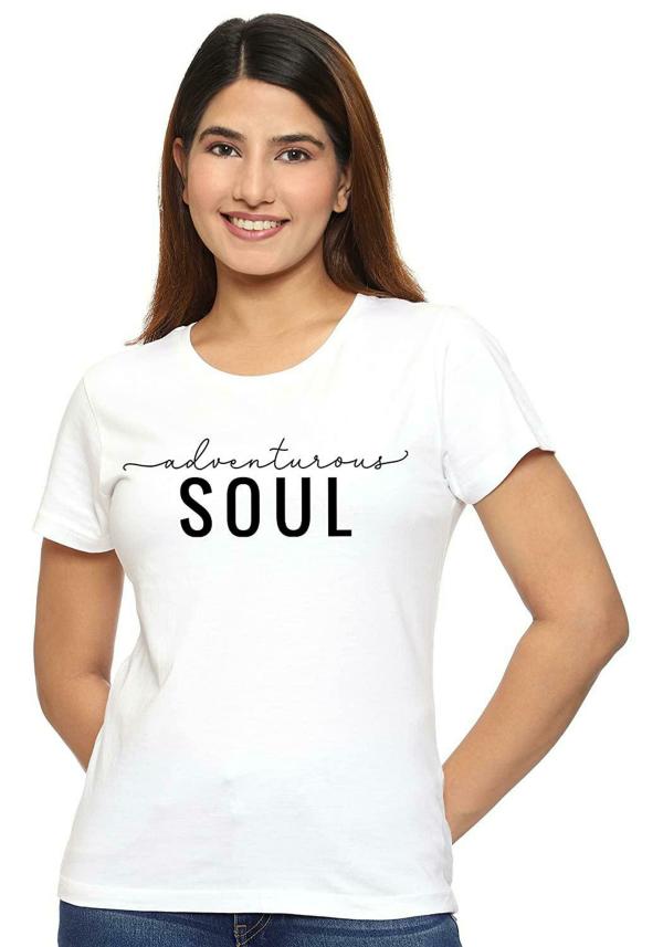 Crazy Sparkles Women White Printed 100 Cotton TShirt (XL) JioMart