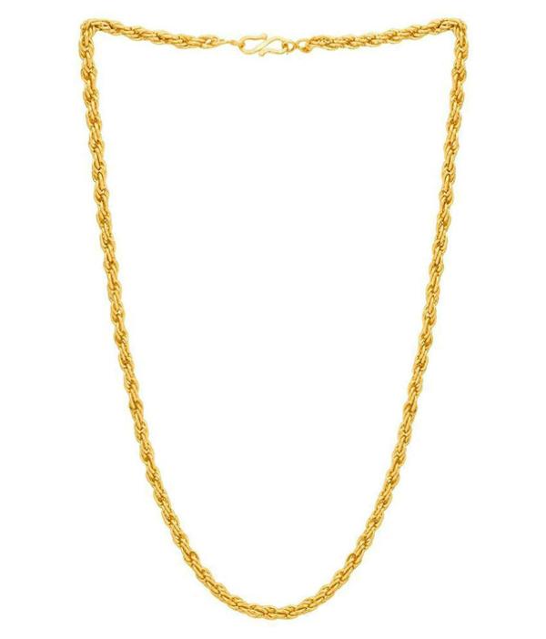 KRIMO Gold Plated BRASS Necklace Neck City Fancy Chain Jewelry Set