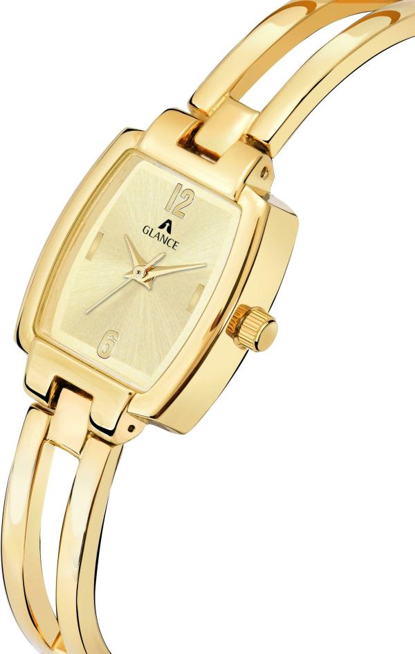 Aglance Analog Gold Dial Gold Strap Watch for Women & Girls JioMart