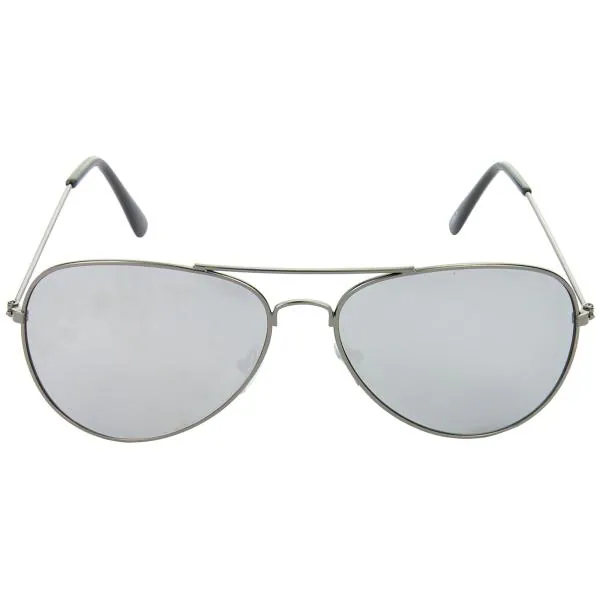 Hrinkar Men & Boys Aviator Sunglasses Grey & Golden Frame, Silver