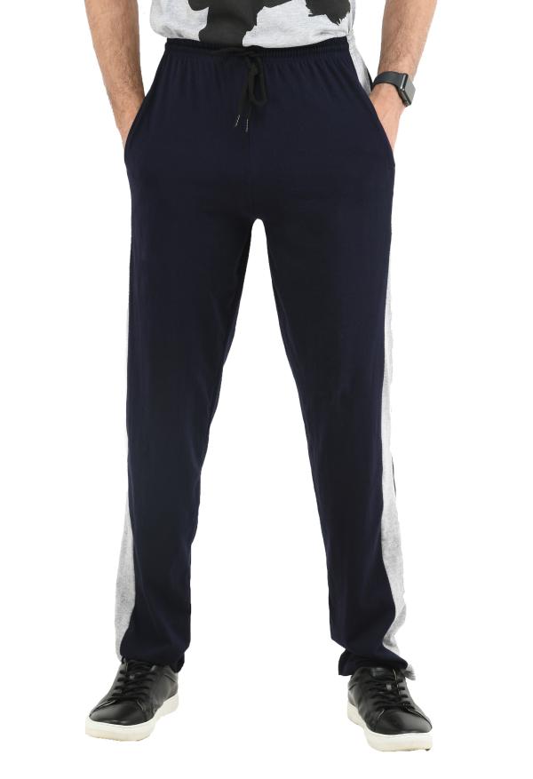 IndiWeaves Men Cotton Regular Fit Lower Track Pants {Pack of 1} Navy