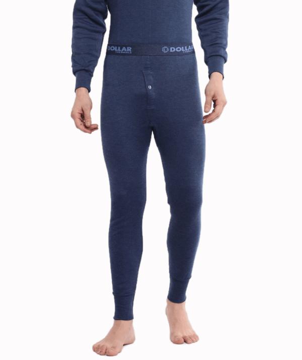 DOLLAR Men Blue Solid Fleece Thermal Pants JioMart