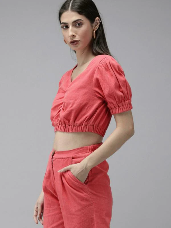 The Dry State Women Pink Solid Tops JioMart