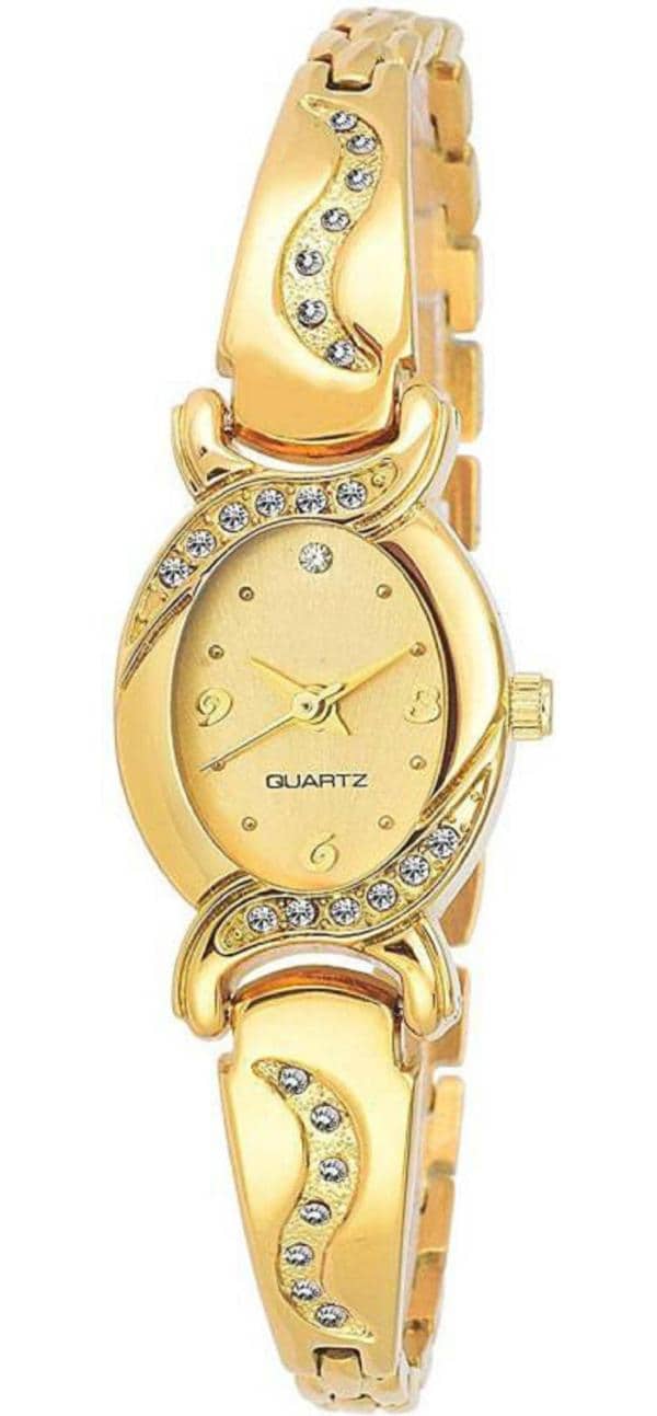 Bolun Analog Gold Dial Gold Strap Watch For Women JioMart