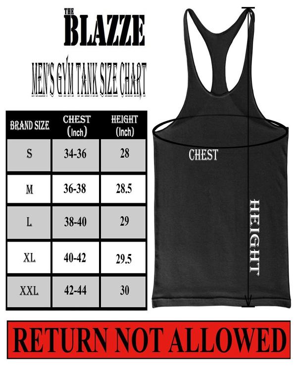 THE BLAZZE Men's White Cotton Tank Tops Muscle Gym Bodybuilding Vest