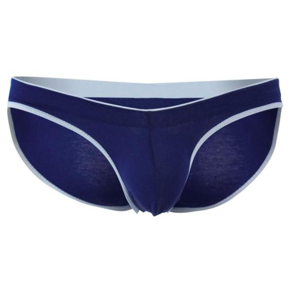 MERSODA Navy Blue Nylon and Spandex Thong Bikinis Underwear S JioMart