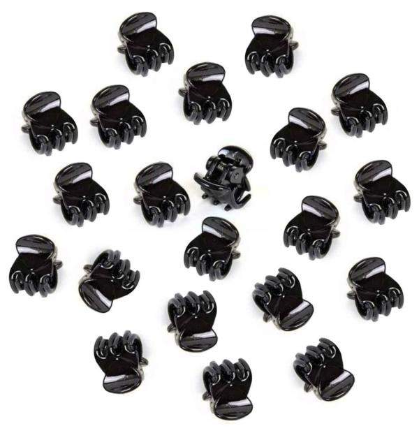 YogillionBlack Hair Clips Plastic (Pack of 24) JioMart