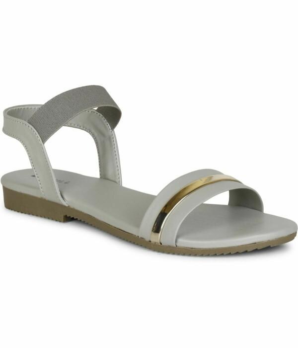 Denill Grey Flat Sandals for Women JioMart
