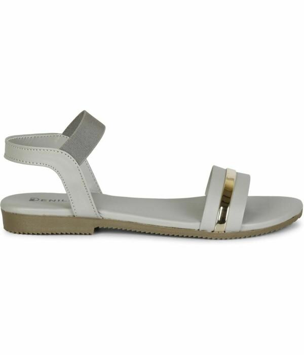 Denill Grey Flat Sandals for Women JioMart