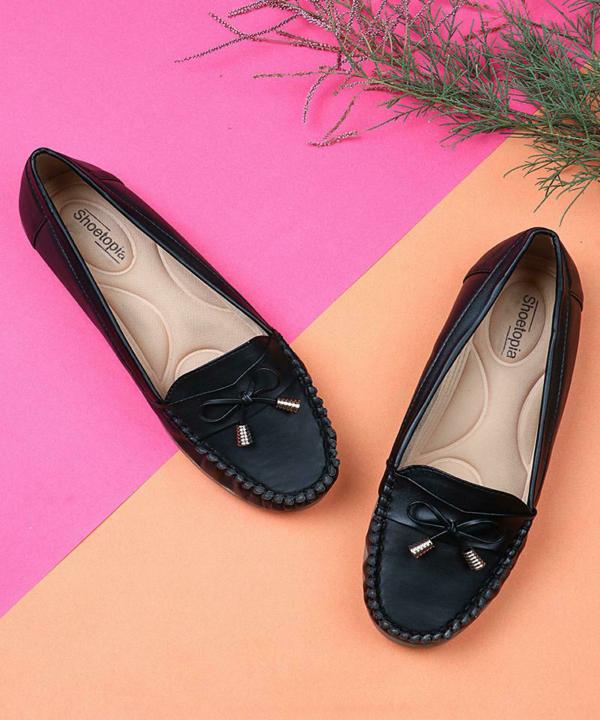 Shoetopia Women Stylish Black Flats JioMart