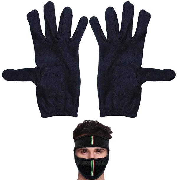 Cotson Men And Women Black Hand Gloves For Protection From Sun Burn