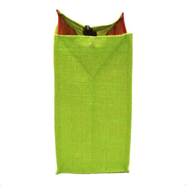 JUTEKA Red, Eco Friendly, Multipurpose Jute Bag with Zipper Closure