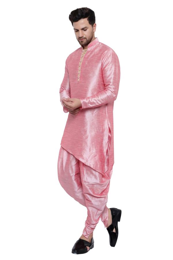 VOLRIX Men Silk Dhoti Kurta Set JioMart