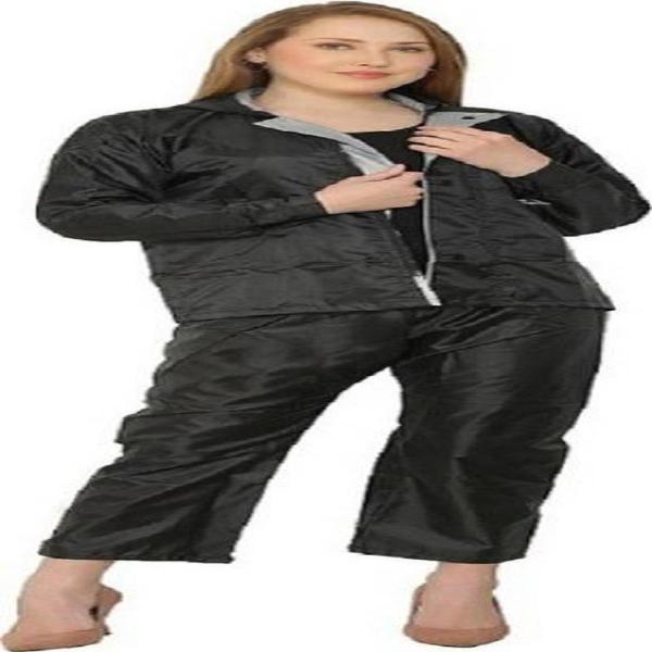 YOUTH ROBE Women Black Solid Polyester Raincoat XXL JioMart