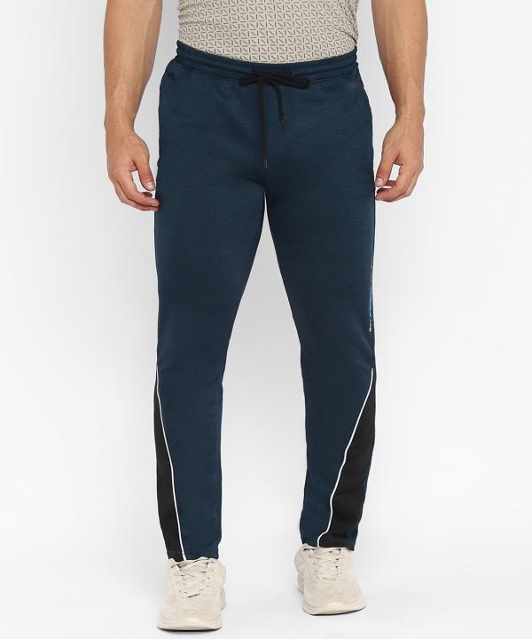 Furo Teal Blue Solid Regular Fit Polyester Sports Track Pant For Men