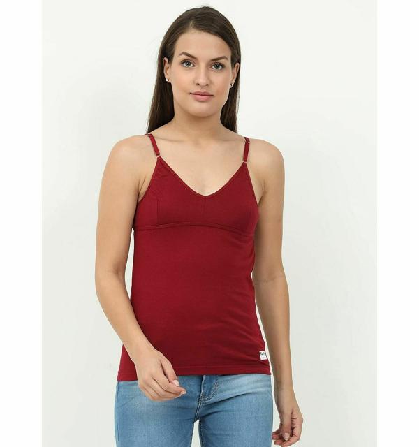 PIP N PAP Multicolor Cotton Double Layered BraSlip Camisole (Pack of 6