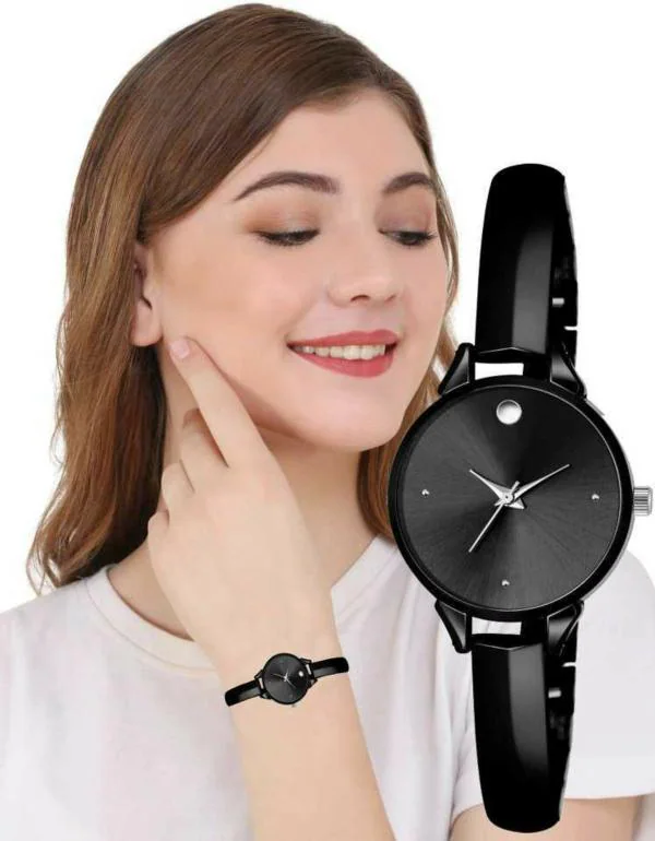 Blutech Analog White Dial Black Strap Watch For Girls JioMart