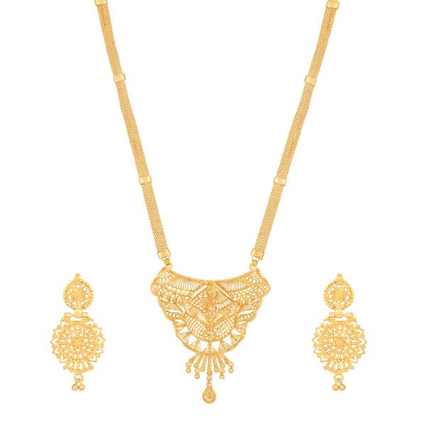 Mahi Gold Plated Traditional Wedding Necklace Set for Women (NL1108090G) JioMart