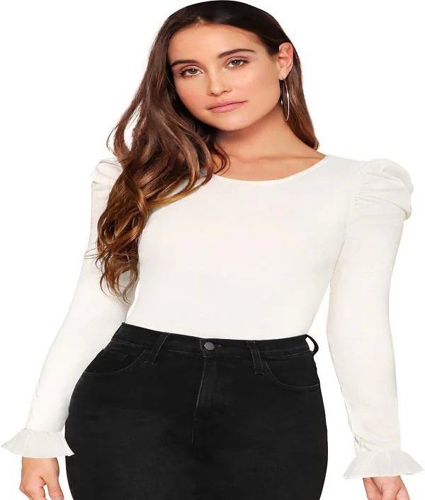 PLERIZA Casual Solid Women White Top JioMart