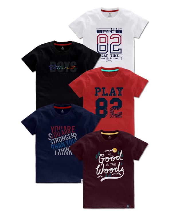 CODEZ Boys Crew Neck Tshirts Combos JioMart