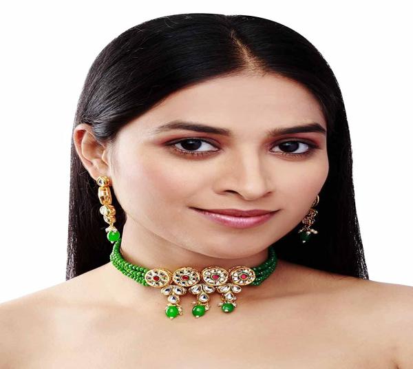 SAIYONI Gold Plated Alloy Steel Jewellery Set JioMart