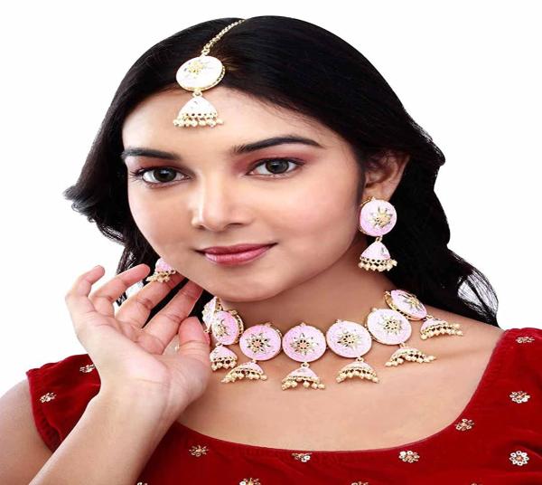 SAIYONI Gold Plated Alloy Steel Jewellery Set JioMart