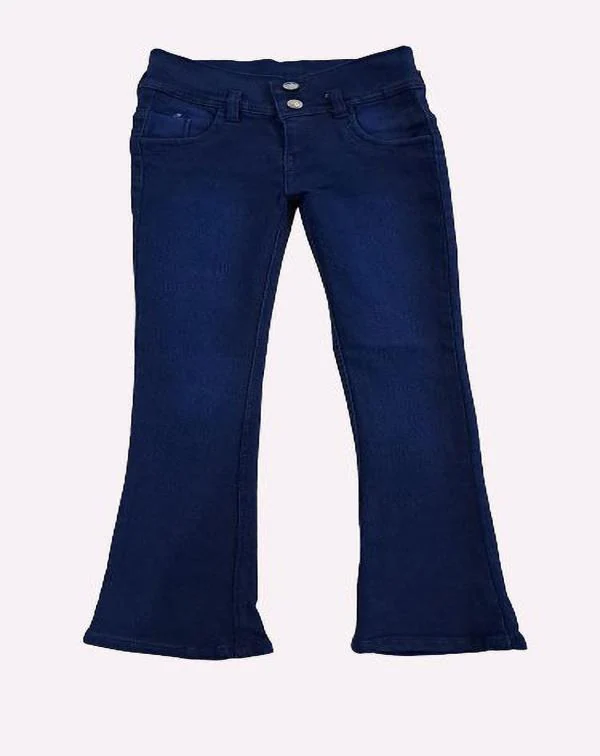 Blue Effect Girls Super Flared Jeans - Mittelblau Stretch Denim