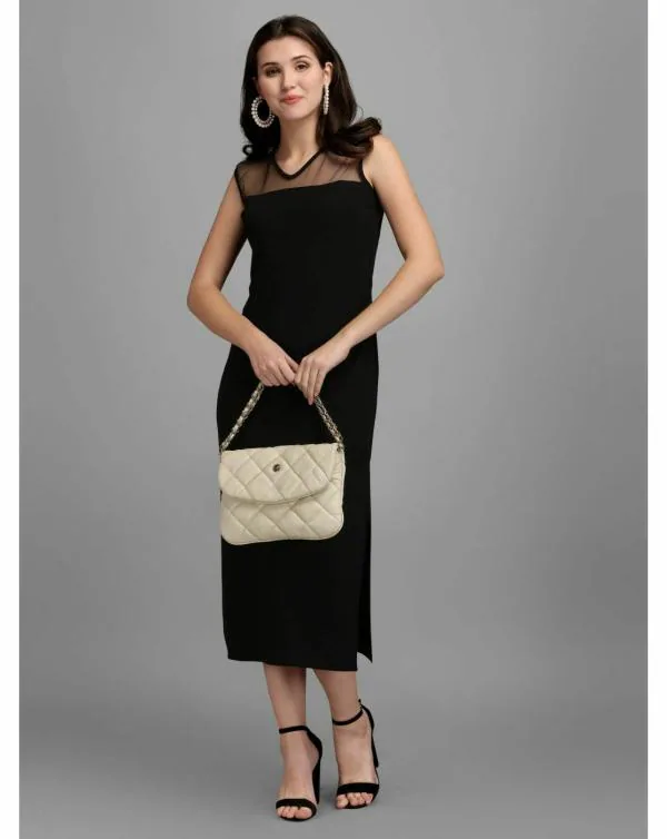 Westhood Women Black Solid Nylon Bodycon Dress M JioMart