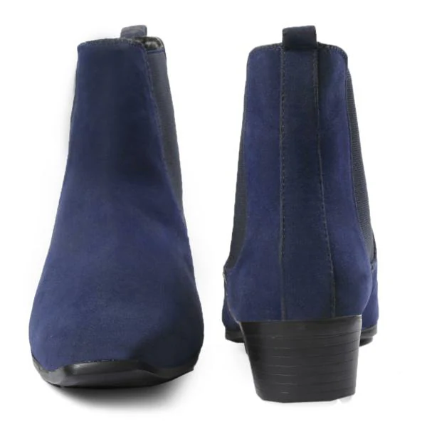 Bxxy Men's Height Increasing Elevator Suede Material Casual Chelsea