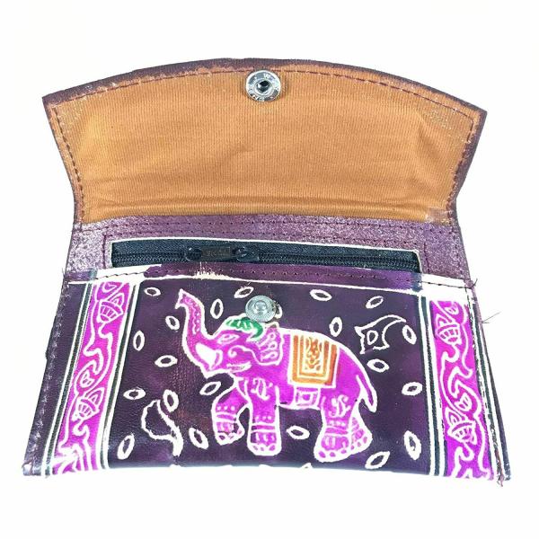 SriAog Handicrafts Pure leather Handmade Animal Printed Girls Clutch