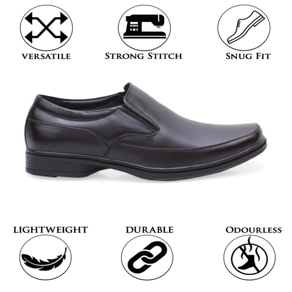 SCEPTRE Black Genuine Leather OFFICE shoes and PARTY wear Formal Shoes