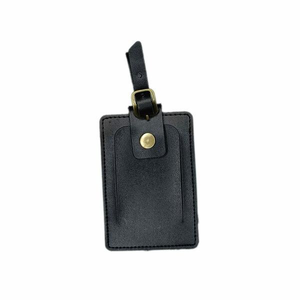 Giftana Black Vegan Leather Luggage Tag JioMart