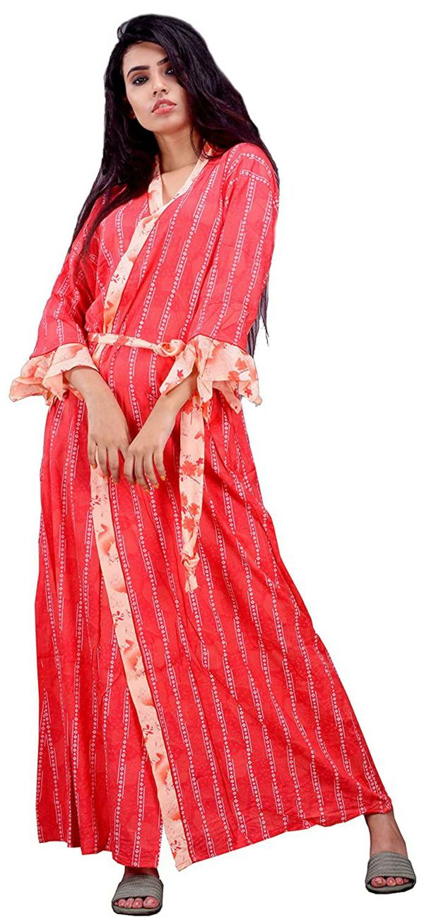 CLYMAA Women Red Satin Robe JioMart