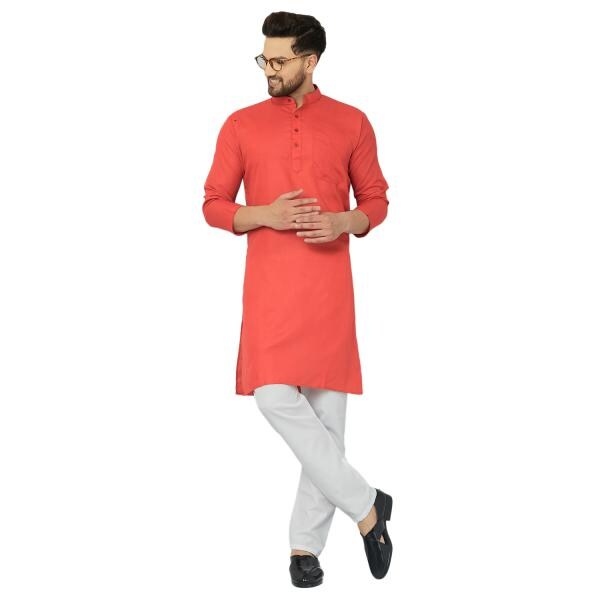 Lemonx Kurta Pajama Casual Set Men's Kurta Payjama Men"s Ethenic Wear Ethenic Wear (Red