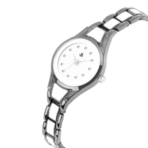 The Shopoholic Analog White Dial Black Strap Watch For Women JioMart