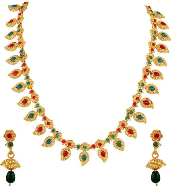 Mahi Women Gold Plated Alloy Jewellery Set (Multicolor) JioMart