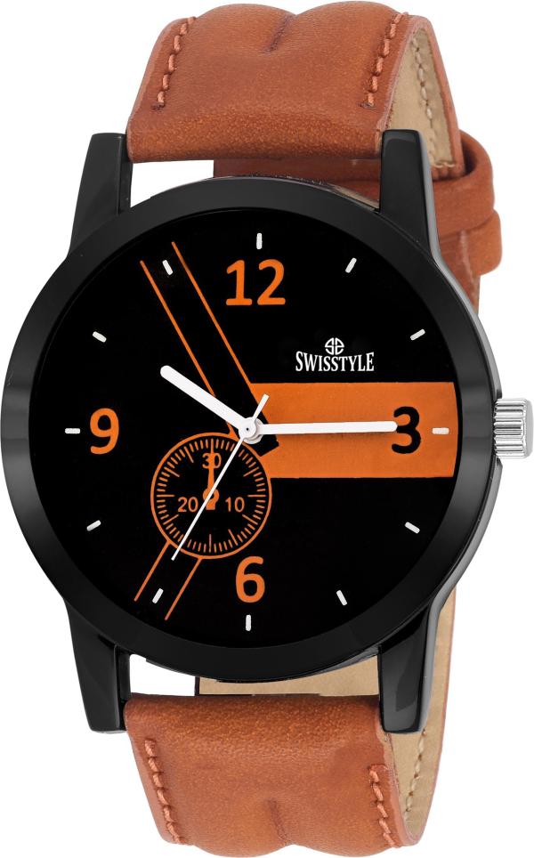 Swisstyle Analog Black Watch For Men (SsGr825BlkBrw) JioMart