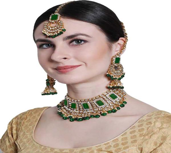 SAIYONI Gold Plated Brass Jewellery Set JioMart