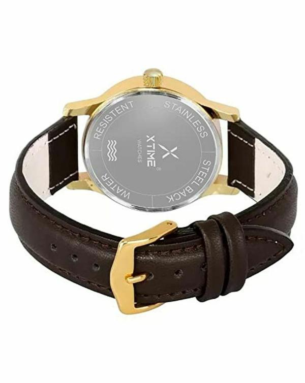 XTIME Analog Gold Dial Brown Strap Watch for Men & Boys JioMart