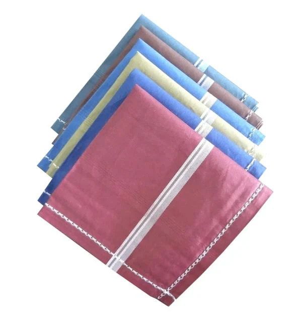 S4S 100 Cotton Pack of 6 Premium Handkerchiefs Hanky For Men, Dark