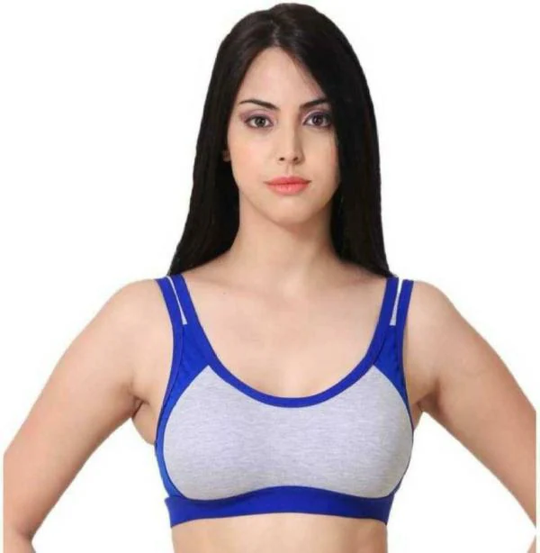 Diktmark Blue Cotton Blend Sports Bra 32B JioMart