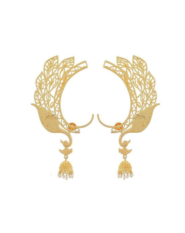 Silvermec Design Peacock Gold (Women) Ear Cuffs JioMart