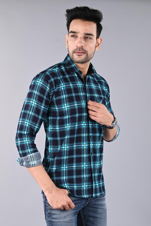 Jayka Men Black Checkered Pure CottonShirt JioMart