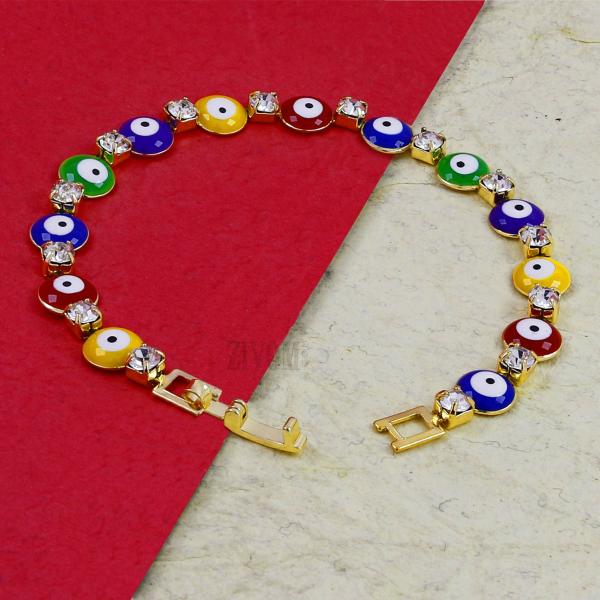 Zivom Turkish Evil Eye Nazariya Multi Colour 18K Gold Bracelet For Women JioMart